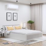 City Furniture Modern King Size Bed with Storage Box | Engineered Wood Bed Designer Headboard | Wooden Bed King Size Cot Double Bed with Storage for Bedroom
